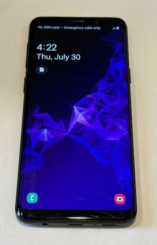 Samsung Galaxy S9 - 64gb - Black - T-Mobile Only - Cracked Back