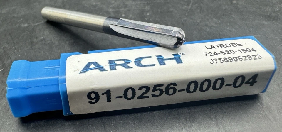 Lote de 25 fresas de extremo de bolas de carburo ARCH 3/16" - 4 FL - .67" LOC - 2” OAL - recubiertas Foto 2 de 4