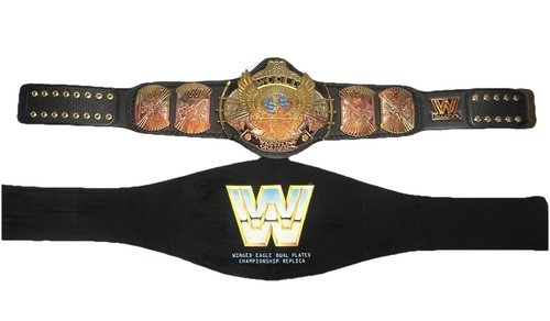 WWE Official Authentic Replica Dual Plated Winged Eagle Title Belt WWE Shop