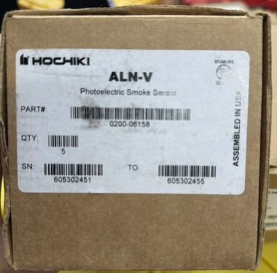 Hochiki ALN-V Photoelectric Smoke Sensor with Out Base. New.