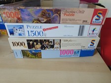 Konvolut 4 unbenutzte Puzzle 3x1000 1x1500 Te...
