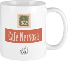 Cafe Nervosa Coffee Mug   Funny TV Inspired G...