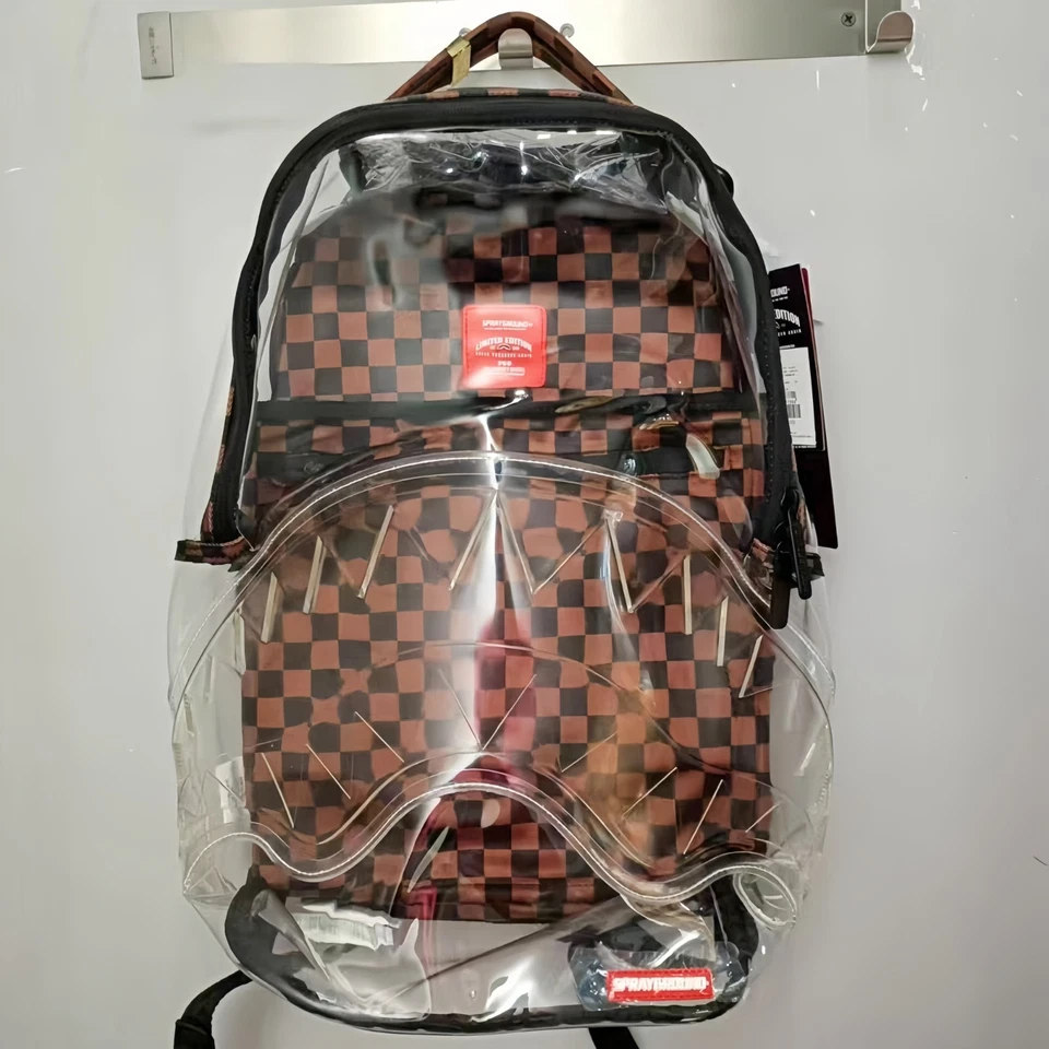 2025 New Sprayground 100% Clear Transparent Bookbag Large School Bag Xmas Gift - Image 4 of 4