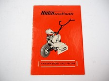Hako Combinette Betriebsanleitung Bedienung Ersatzteilliste 1960er Jahre
