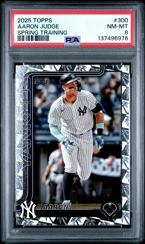 137496976 Aaron Judge 2025 Topps #300 Spring Training PSA 8