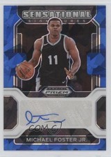 2022 Panini Prizm Draft Picks Blue Ice 15/75 Michael Foster Jr #SS-MFJ Auto 1c9a