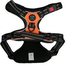PHOEPET No Pull Dog Harness Small Reflective Orange Adjustable