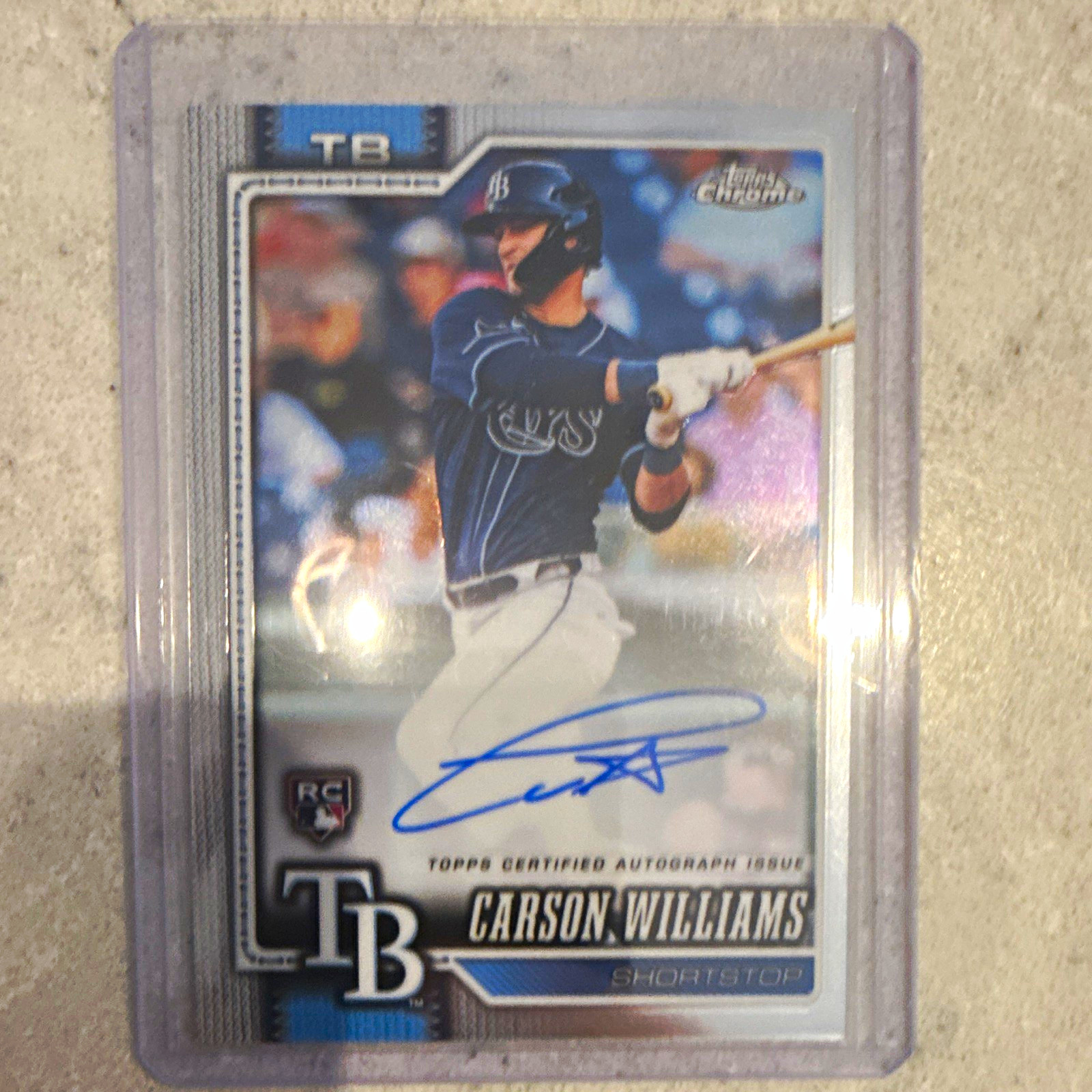 Topps Chrome 2026 Carson Williams #RA-CWS Rookie Autographs Auto Rays