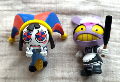 The Amazing Digital Circus Animiniz Figure Maid Jax & President Pomni Used