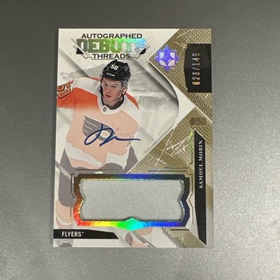 2017-18 Upper Deck Ultimate Debut Threads Patch Auto Samuel Morin /149 Flyers
