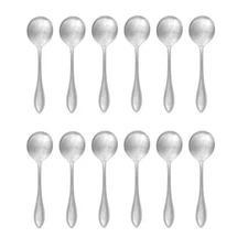 Oneida American Harmony 18/8 Stainless Steel Round Soup Spoon (Set of Twelve)