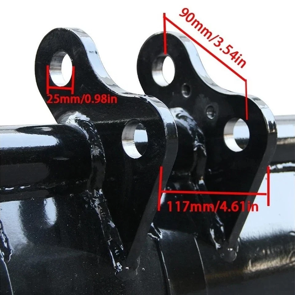 1000mm Plain Bucket Attachment Fit Mini Excavator 1ton-1.5ton with Pins US Stock - Image 2 of 4