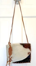 Sulay Rodriguez Handmade Pony Hide Leather Envelope Shoulder Bag Purse Handbag