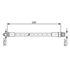 1x ORIGINAL® Bosch Bremsschlauch Vorne für Renault 19 II 19 I 19 II Cabriolet