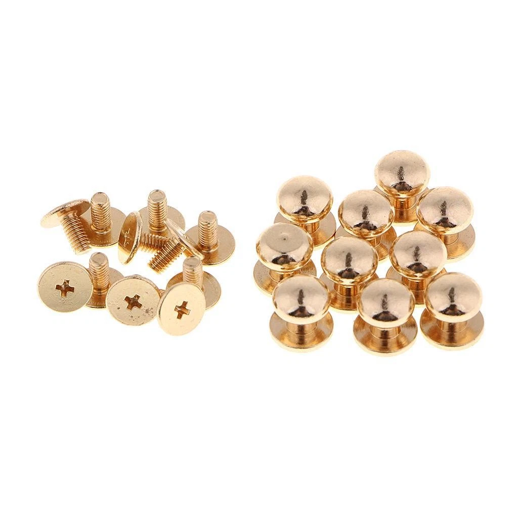 TAIYOU 50 Set Rivetti a Testa Tonda Viti con Borchie etallo Rivetti a