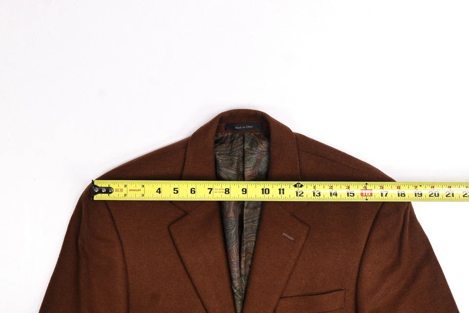 Blazer Lauren Ralph Lauren Seda/Lana/Cachemira Marrón Sólido Paisley 38S Foto 2 de 4