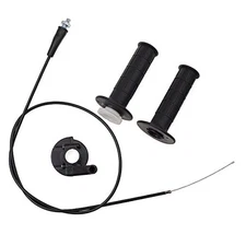  7/8" Twist Throttle Accelerator Handle Grips and Bent Cable Set Replacement 