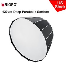 US 120cm Bowen Mount Deep Parabolic Softbox For Godox AD600BM SL-60 AD400PRO II