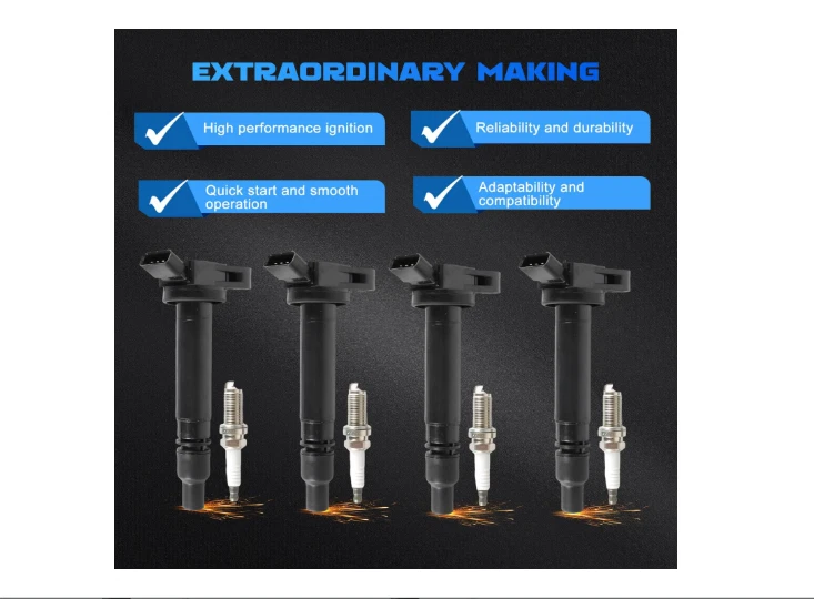 4件装UF507点火线圈+4PCS 5018铱火花塞点火线圈包Fi — 第 3/3 张图片