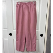 alfred dunner Pink Elastic Waist Slash Pockets Pull On Pants Size 10 Petite NWT