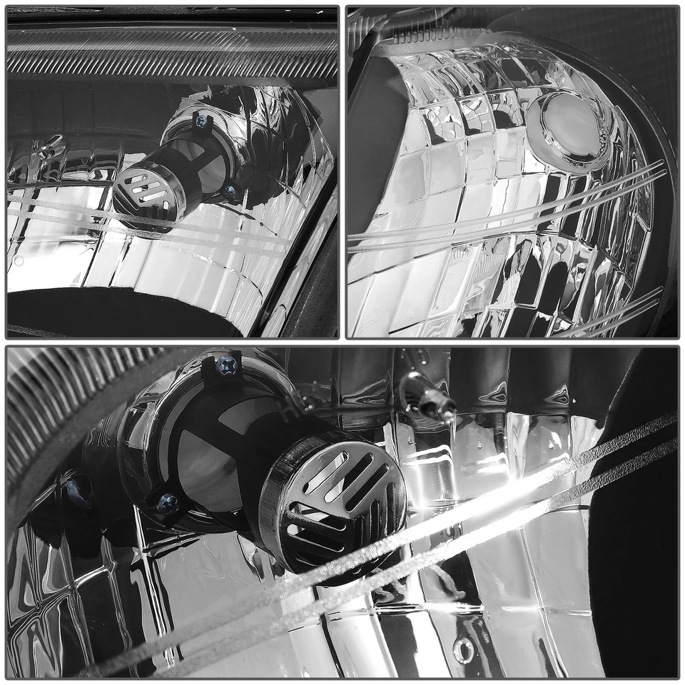 FARO CARCASA NEGRO + ESQUINA TRANSPARENTE + LED BLANCO 9004 OCULTO CON VENTILADOR PARA 97-05 VENTURE Foto 4 de 4