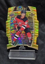 2020 Upper Deck Allure Jack Hughes ROOKIE Olympic Hero Yellow Taxi #100