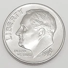 1987 D Roosevelt Dime AVE CIRCULATED **FREE SHIPPING**