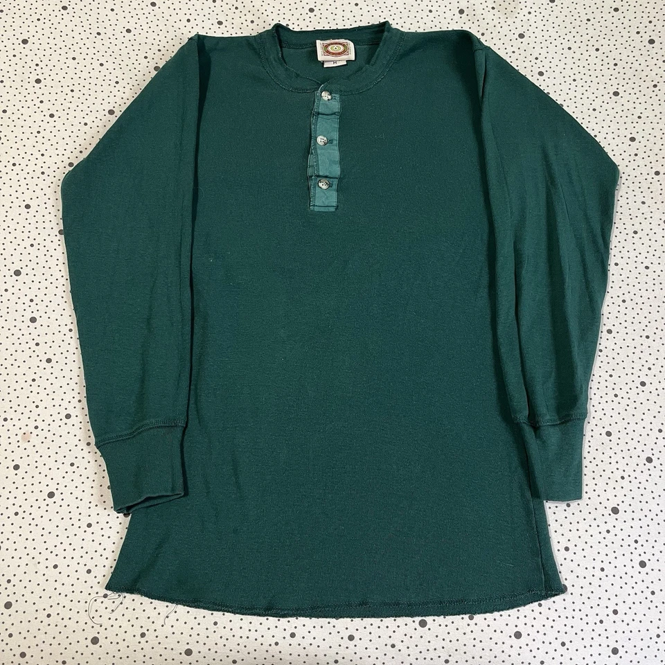 Vintage 1990s Banana Republic Henley Shirt Men's M Cotton Heavyweight (Lot of 2) - Image 2 of 4