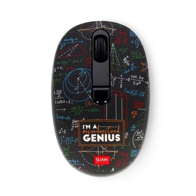 Legami - Wireless Mouse with Ultra Compact USB Receiver, Genius Theme, 3 Speed O