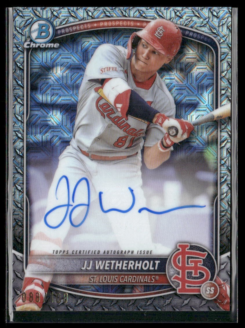 JJ Wetherholt Auto Steel Metal Mojo #/100 2025 Bowman Chrome