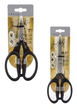 Tim Holtz Micro-Serrated Titanium Shears  Snips Scissor Set, 9.5 Double Beveled