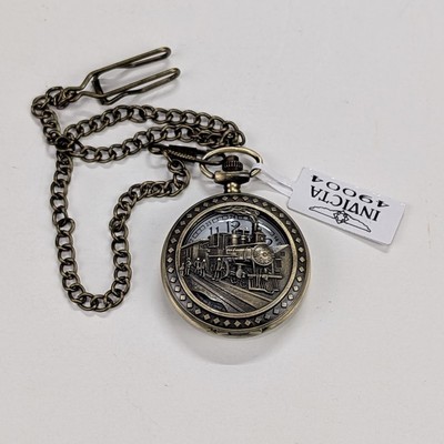NEW Invicta Vintage Locomotive Pocket Watch - 47mm, Bronze (49004) #0504 Invicta Vintage Locomotive Train Pocket Watch 47mm Gold  main image 4
