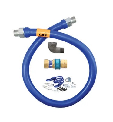Dormont 1650BPQR48 48'' Blue Hose  1/2'' Basic Moveable Gas Connector Kit