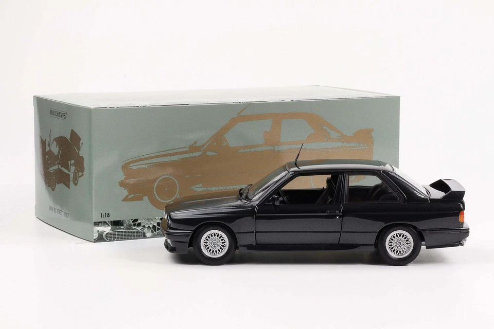1:18 Minichamps BMW M3 E30 Rue Evo 1989 nero metallico apertura completa - Immagine 4 di 4