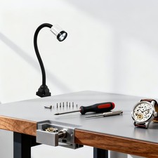 Flexible LED Work Bench Light Workshop Inspection Lamp w/ Fixed Base work Lamp