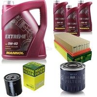 Mannol 8L Extreme 5W-40 Motor-ÖL+Mann-Filter FüR Renaultlaguna Grandtour 2.2 Dt