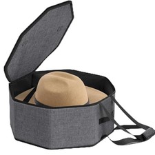 Hat Storage Box for Women  Men, Cowboy Hat Box for Travel, Hat Bag Hat Black