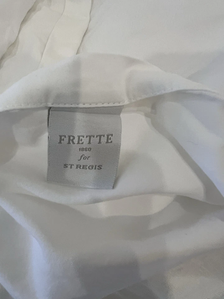 Funda nórdica Frette tamaño completo blanco matelasse diamante silencioso algodón de lujo 86 x 88 Foto 4 de 4