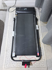 Folding Compact Motorised Electric Treadmill Black 12km/h 120kg Safety Key