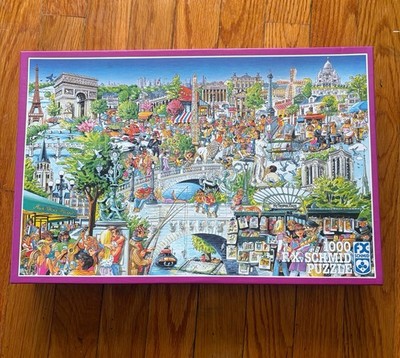 F.X. SCHMID 1000 Piece Jigsaw Puzzle Paris C est la vie COMPLETE Fast Shipping!