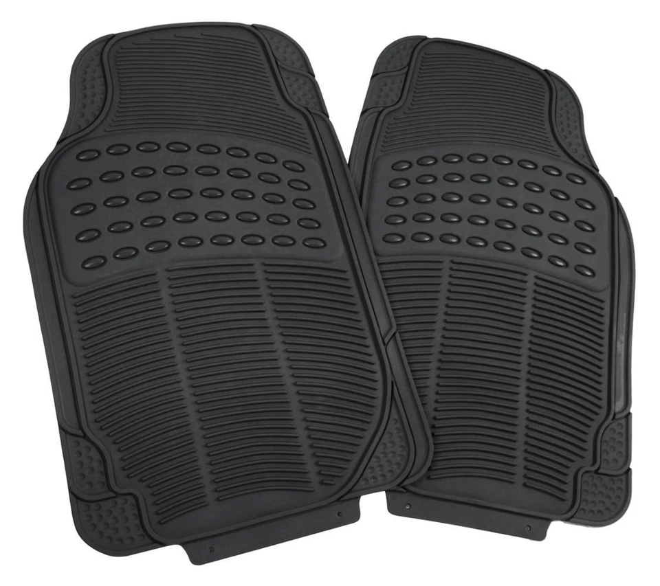 carXS Standard Black Beige Mesh Panel Seat Covers + Rubber Car Floor Mats⭐⭐⭐⭐⭐ - Image 4 of 4