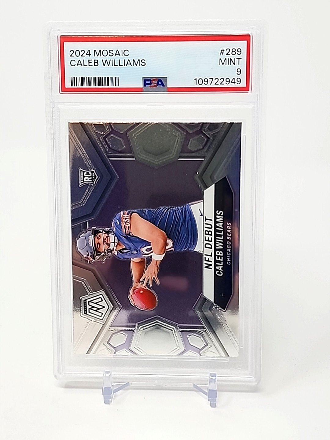 2024 Panini Mosaic Caleb Williams RC Rookie NFL Debut #289 Bears PSA 9