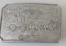 Vintage Pacific RR Wells Fargo and Company Tiffany New York Pewter Buckle
