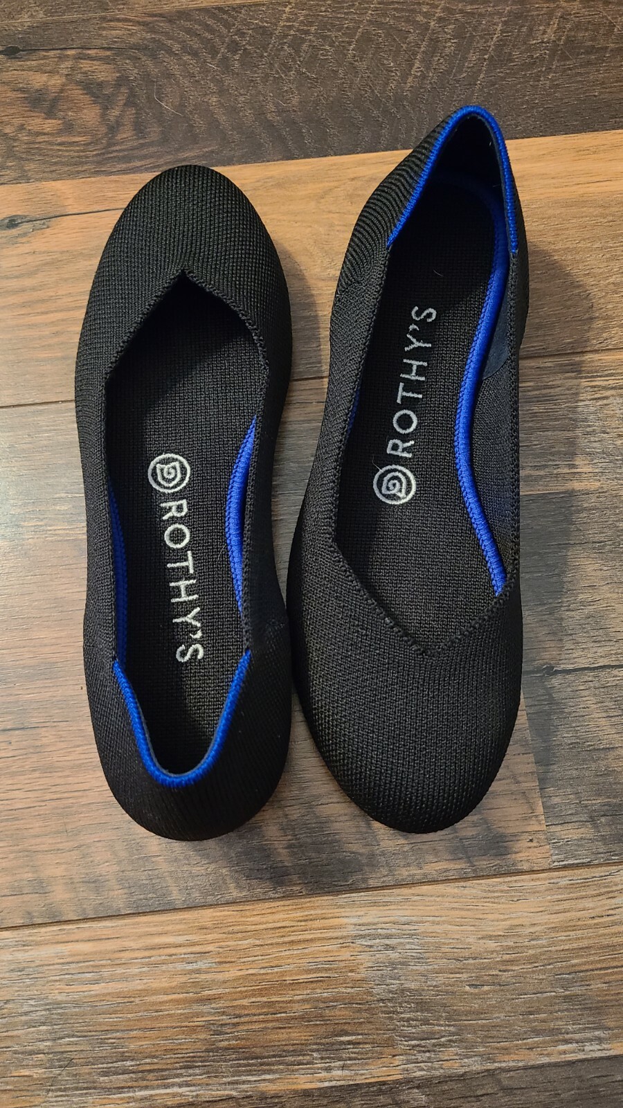 Rothy's The Flat Black Solid size 7 (excellent co… - image 1