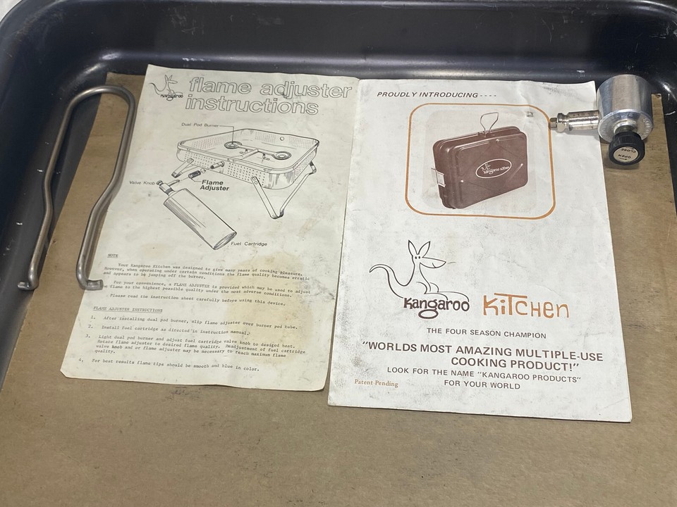 Vintage Kangaroo Kitchen Camping Compact 2 Burner Propane Stove eBay