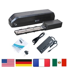 Li-Ionen-Akku 36V 10Ah Elektrofahrrad Down Tube Batterie Für 800W mit Ladegerät