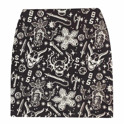 Stranger Things Rock (Damen): Hellfire (Womens Skirt) (fullprint) S