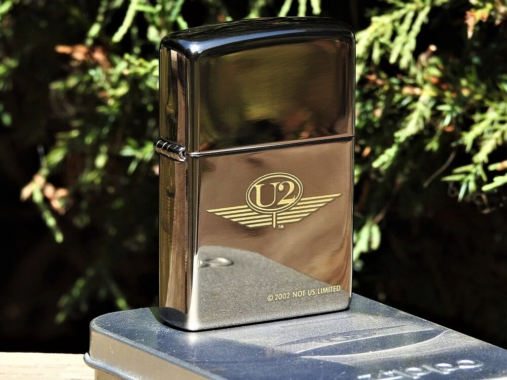 Zippo Lighter - U2 Wings - Achtung Baby - Bono - The Edge - Adam Clayton