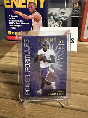 2019 Optic Lamar Jackson Power Formulas Insert PF-3 Ravens Mvp Qb Purple