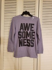 The Children  s Place AWESOMENESS Gray Long Sleeve Thermal Shirt XL 14 NEW 